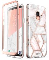 Samsung Galaxy S9 Case, [Built-in Screen Protector] i-Blason [Cosmo] Full-Body Glitter Sparkle Bumper Protective Case for Galaxy S9 (2018 Release) (Marble) (Renewed)