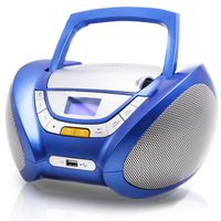 Lauson Boombox with Cd Player Mp3 | Portable Radio CD-Player Stereo with USB | USB & MP3 Player | Headphone Jack (3.5mm) CP546 (Blue)