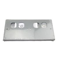 Wiremold G4047-2Bbxx 4 Gang Gray Overlapping Cover Plate Two Duplex Openings