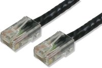 Lynn Electronics CAT6-25-BK 25-Feet Patch Cable without Boots, Black, 5-Pack
