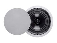 Monoprice 2-Way Polypropylene Ceiling Speakers - 8 Inch (Pair) with Paintable Grille - Aria Series