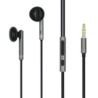SINYONG Earphones, Wired Earbud in-Ear Headphones Built-in Microphone and Volume Control Compatible with Smartphone, MP4 Player, Tablet and All 3.5mm Audio Device - Black