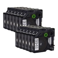 ANMO 12 Pack LM Tapes 45010 Compatible DYMO D1 45010 S0720500 Black on Clear 1/2 Inch x 23 Ft Label Tape Replaces for DYMO LabelManager 160, 210D, Wireless PnP, 500TS, 450