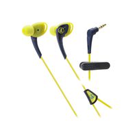 Audio-Technica ATH-SPORT2NY SonicSport In-Ear Headphones, Navy/Yellow
