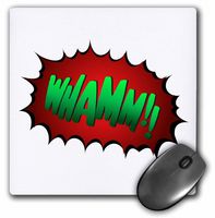 3dRose Super Hero Fight Expression Whamm Fist Fistfight Superhero Mouse Pad (mp_160857_1)