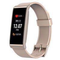 MyKronoz ZeFit4 HR Fitness Activity Tracker with Heart Rate Monitoring, Color Touchscreen & Smart Notifications - Powder Pink/Gold