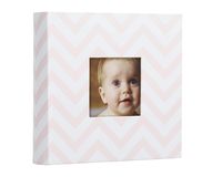 Pearhead Chevron Baby Photo Album, Light Pink