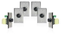 Atlas Sound AT Series 100 Watt 25/70 Volt Attenuators - Contractor Pack (6-Pack, Stainless Steel)