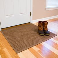 Hudson Exchange 4310 Waterhog Fashion Floor Mat, 35" x 35", 3/8" thick, Medium Brown