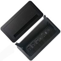 Conference Table Power Module-Tabletop Multimedia Connectivity Box Outlet.With 2 Electric Power Outlets,USB and HDMI