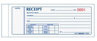 REDIFORM Money Receipts, Carbonless, 3 Parts, 2.75 x 7 inches,  50 Numbered Receipts (8L802)