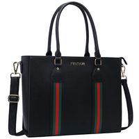 15.6 Inch-Laptop-Bag for Women,Professional 15 Inch-Womens-Briefcase-Multi-pocket Large Work-Tote-Bag(Black)