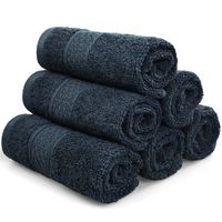 Cleanbear Extra Soft Wash Cloths Washcloths Set (6-Pack, Dark Gray) 13 x 13 Inches, Highly Absorbent Facecloths