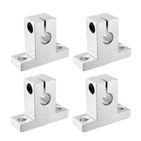 uxcell 4PCS SK8 Aluminum Linear Motion Rail Clamping Rod Rail Guide Support for 8mm Diameter Shaft