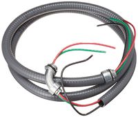 Diversi-Tech 6-12-6 1/2" x 6' Wiring Whip with 1 Straight Connector and 1 90 Degree Connector