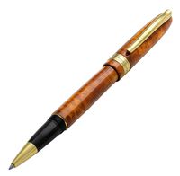 Xezo Phantom Autumn Hand-enameled 18K Gold Plated Serialized Fine Rollerball Pen. No Two Alike