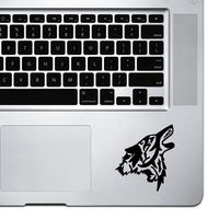 StickAny Palm Series Wolf Howl Sticker for MacBook Pro, Chromebook, and Laptops (Black)
