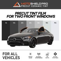 MotoShield Pro Precut Ceramic Tint Film [Blocks Up to 99% of UV/IRR Rays] Window Tint for All Vehicles - Front 2 Windows Only, Any Tint Shade