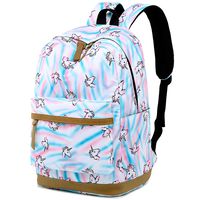 CAMTOP School Backpack Teen Girls Bookbag Student Back to School Laptop Backpack (A White)