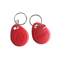 YARONGTECH-125khz rewritable T5577 Red RFID keyfobs tag for Hotel key-10pcs