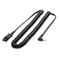 2.5mm Plug to QD(Quick Disconnect) Cable,Headset Cord for All Plantronics QD Compatible Headsets Cisco Linksys Spa Polycom Grandstream Panasonic Zultys & Gigaset Office Ip & Many Cordless Dect Phones