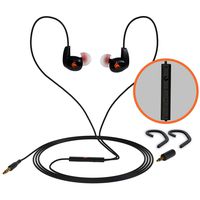 iFox Creations iFE4 In-Ear Wired Sports Earphones with Built-in Mic, an Ear Hook and Volume Control