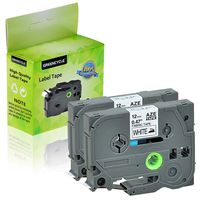 GREENCYCLE 2 Pack Compatible for Brother TZe-FA231 TZ-FA231 Black on White Fabric Iron On Tape for Cotton 1/2 inch x 9.8 ft 12mm x 3m Work with P-Touch PT-P750W PT-H110 PT-D210 PT-D600 Label Maker