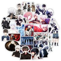 Tokyo Ghoul Anime Cartoon Laptop Stickers Waterproof Skateboard Pad MacBook Car Snowboard Bicycle Luggage Decor (50pcs Pack)
