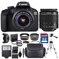 Canon EOS 4000D / Rebel T100 DSLR Camera with EF-S 18-55mm f/3.5-5.6 III Lens + Deluxe Accessory Bundle