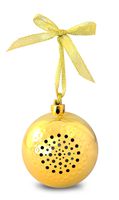 Life Made Tree Tunes Christmas Ornament Bluetooth Speaker for Smartphones - Retail Packaging - Gold