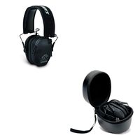 Walkers Razor Slim Electronic Shooting Hearing Protection Muff (Black) with Protective Case