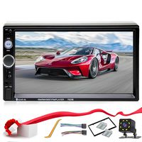 Double Din Car Stereo in-Dash Compatible with Bluetooth Touch Screen 7 inch with Rear-View Camera,Video MP5/4/3 Player, Radio FM, Car Stereo Receiver, Mirror Link, Caller ID