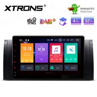 XTRONS Android 9.0 Car Stereo Video Player Octa Core 4G RAM 32G ROM GPS Radio 9 Inch HD Multi-Touch Screen Head Unit Supports Screen Mirroring WiFi OBD2 DVR TPMS NO-DVD for BMW X5 E53 E39