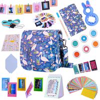 Tiessic Instax Mini 9 Camera Accessories Bundles Compatible with Fujifilm Instax Mini 9 Mini 8 Mini 8+ Camera with Mini 9 Case,108 Photos Mini Photo Album,etc. (Flower World，14 Items)
