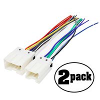 2 Replacement Radio Wiring Harnesses for 2005 Nissan Altima, 2006 Nissan Altima, 2004 Nissan Maxima, 2003 Nissan Altima, 2000 Nissan Maxima, 2004 Nissan Sentra, 2002 Nissan Altima, 2002 Nissan Sentra