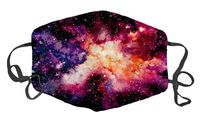 Dust Face Mask for Dust Mouth Mask Anti-Dust Mask Adjustable Earloop Face Mask (Outer Space Violet and Pink Nebula)