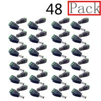 HONSHENDC Power Cable Jack Connector 24 x Male + 24 x Female(48 Pack) 2.1x5.5mm Plug Led Strip CCTV Camera Use 12V