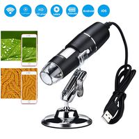 Vilihy Wireless Digital Handheld Microscope 50X to 1000X WiFi Handheld Zoom Magnification Endoscope Camera Magnifier HD Pixel AVG 8 LED Compatible with Android iOS Smartphone or Tablet