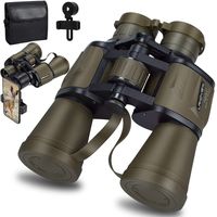 20x50 Roof Prism Binoculars for Adults, HD Professional Binoculars for Bird Watching Travel Stargazing Hunting Concerts Sports-BAK4 Prism FMC Lens-with Phone Mount Strap Carrying Bag (Tan)