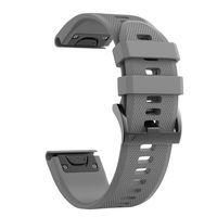 ANCOOL Compatible with Fenix 5 Band Easy Fit 22mm Width Soft Silicone Watch Strap Replacement for Fenix 5/Fenix 5 Plus/Forerunner 935/Approach S60/Quatix 5 - Grey