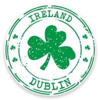 2 x 10cm/100mm Ireland Vinyl Sticker Decal Laptop Car Travel Luggage Label Tag #9326