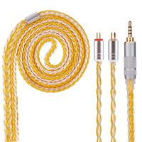 16 Core Headphone Extension Cable,Better Upgrade Silver Plated Cable,2 Pins Replacement Cable for ES4 ZSR ZSA ED16 ZST ZS5 ZS6 ZS10 ES3 TFZ TRN V80 V20 V10 KB3 Earphones (2 Pin 2.5mm)
