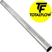 TOTALFLOW TF-P224 409 Stainless Steel Straight Tube 2" O.D. 48" Length Exhaust Pipe (Outer Diameter)