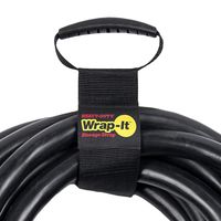 Easy-Carry Wrap-It Storage Straps - 22" (2 Pack) - Heavy-Duty Hook and Loop Cord Carrying Strap, Hanger, and Organizer with Handle for RV Extension Cords, Water Hoses and More