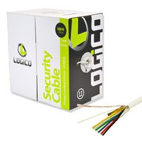 LOGICO Security Wire Burglar Alarm 22/6 Cable 500FT Stranded Shielded White 500'