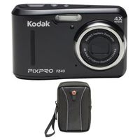 Kodak PIXPRO FZ43 16 MP Digital Camera, 4X Optical Zoom, 2.7" LCD (Black) Bundle