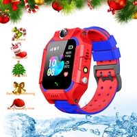 Eleoption Kids Smart Watches GPS Tracker Phone Call for Boys Girls Digital Wrist Watch, Sport Smart Watch, Touch Screen Cellphone Camera Anti-Lost SOS Learning Toy for Kids Gift (Red-Waterproof)