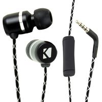 Kicker Microfit 46EB94 Wired Earbuds | in-Ear Noise-Isolating Earphones Silicone Ear Tips 3 Sizes | in-Line Mic and Multi-Function Button | Clear Crisp Treble