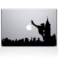 The Decal Guru 2071-MAC-13P-BLA King Kong City Skyline Decal Vinyl Sticker, Black, 13" MacBook Pro (2015 & Older)