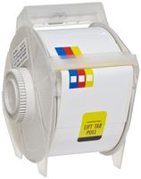 Brady 115767 4" Width x 2.25" Height, B-595 Indoor/Outdoor Vinyl Film, Red, Blue and Yellow on White Right-To-Know Color Bar GlobalMark Label